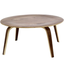 Load image into Gallery viewer, Modern Molded Plywood Mid-Century Style Coffee Table in Walnut Wood Finish