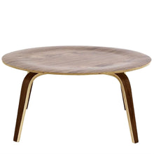 Load image into Gallery viewer, Modern Molded Plywood Mid-Century Style Coffee Table in Walnut Wood Finish