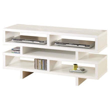 Load image into Gallery viewer, Modern Style Living Room TV Stand in White Wood Finish