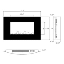 Load image into Gallery viewer, Wall Mounted Electric Fireplace Space Heater with Remote 5,200 BTU