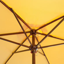 Load image into Gallery viewer, Yellow 7.5-Ft Patio Umbrella with Dark Mahogany Stained Pole