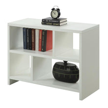 Load image into Gallery viewer, White 2-Shelf Modern Bookcase Console Table
