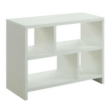 Load image into Gallery viewer, White 2-Shelf Modern Bookcase Console Table