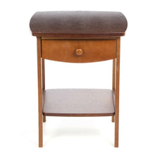 Load image into Gallery viewer, Walnut Wood Finish 1-Drawer Bedroom Nightstand Bedside Table