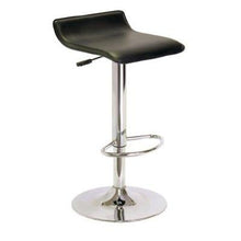 Load image into Gallery viewer, Contemporary ABS Air-Lift Swivel Bar Stool in Black Faux Leather