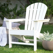 Load image into Gallery viewer, Outdoor Weather Resistant Patio Deck Garden Adirondack Chair in White Resin
