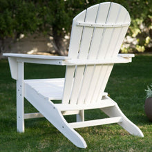 Load image into Gallery viewer, Outdoor Weather Resistant Patio Deck Garden Adirondack Chair in White Resin