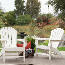 Load image into Gallery viewer, Outdoor Weather Resistant Patio Deck Garden Adirondack Chair in White Resin