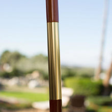 Load image into Gallery viewer, Commercial Grade 9-Ft Wood Market Umbrella with Burgundy Red Sunbrella Canopy