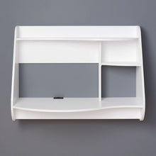 Load image into Gallery viewer, White Modern Wall-Mount Laptop Computer Desk in White