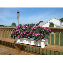 Load image into Gallery viewer, Lightweight Durable Plastic Resin Rectangular Garden Planter in White