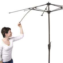 Load image into Gallery viewer, 7.5-Ft Patio Umbrella for Outdoor Garden with Tilt Navy Shade and Champagne Pole