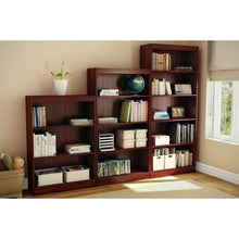 Load image into Gallery viewer, Five Shelf Eco-Friendly Bookcase in Royal Cherry Finish