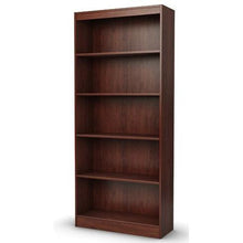 Load image into Gallery viewer, Five Shelf Eco-Friendly Bookcase in Royal Cherry Finish