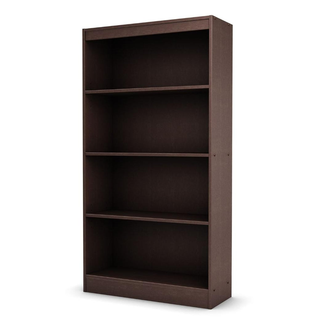4 Shelf Bookcase in Dark Chocolate Finish