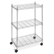 Load image into Gallery viewer, 3-Tier Metal Cart on Wheels for Kitchen Microwave Bathroom Garage