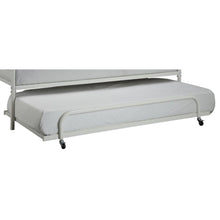 Load image into Gallery viewer, Twin size Roll Out Trundle Bed Frame in White Metal