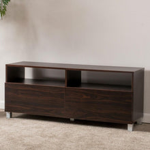 Load image into Gallery viewer, Dark Walnut Finish Contemporary TV Stand - Accommodates up to 50-inch TV