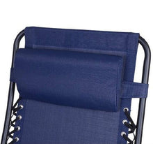 Load image into Gallery viewer, Set of 2 Navy Zero Gravity Reclining Lounge Beach Pool Outdoor Chair