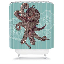Load image into Gallery viewer, 60 x 72 inch Water Proof Polyester Octopus Shower Curtain