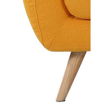 Load image into Gallery viewer, Yellow Linen Upholstered Modern Mid-Century Style Sofa Loveseat
