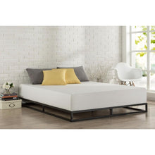 Load image into Gallery viewer, Queen size 6-inch Low Profile Metal Platform Bed Frame with Wooden Slats