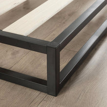 Load image into Gallery viewer, Queen size 6-inch Low Profile Metal Platform Bed Frame with Wooden Slats