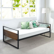 Load image into Gallery viewer, Twin Modern Wood Metal Daybed Frame with Steel Slats
