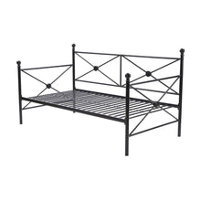 Load image into Gallery viewer, Twin size Contemporary Daybed and Trundle Set in Black Metal Finish