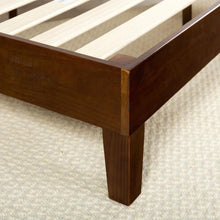 Load image into Gallery viewer, Full size Low Profile Solid Wood Platform Bed Frame in Espresso Finish