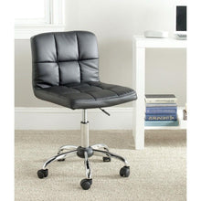 Load image into Gallery viewer, Modern Black Faux Leather Cushion Home Office Desk Chair