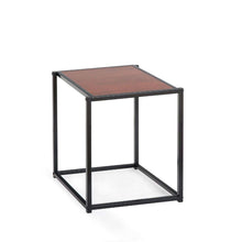 Load image into Gallery viewer, Contemporary End Table Nightstand with Brown Wood Finish Top