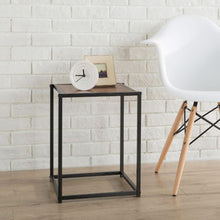 Load image into Gallery viewer, Contemporary End Table Nightstand with Brown Wood Finish Top