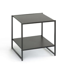 Load image into Gallery viewer, Modern Steel Frame End Table Nightstand in Espresso