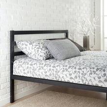 Load image into Gallery viewer, Twin Modern Metal Platform Bed Frame with Headboard and Wood Slats