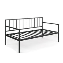 Load image into Gallery viewer, Twin Modern Black Metal Daybed Frame with Steel Slats