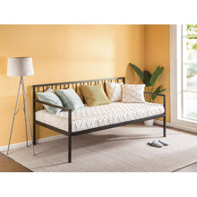 Load image into Gallery viewer, Twin Modern Black Metal Daybed Frame with Steel Slats