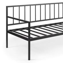 Load image into Gallery viewer, Twin Modern Black Metal Daybed Frame with Steel Slats