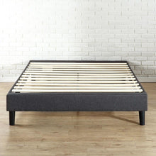 Load image into Gallery viewer, Queen size Modern Low Profile Grey Upholstered Platform Bed Frame