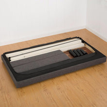 Load image into Gallery viewer, Twin size Classic Grey Fabric Upholstered Platform Bed with Padded Headboard